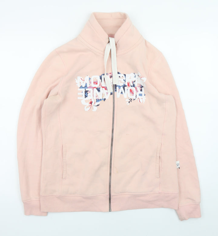 Esmara Women's Pink Full Zip Sweatshirt M Floral Graphic Print