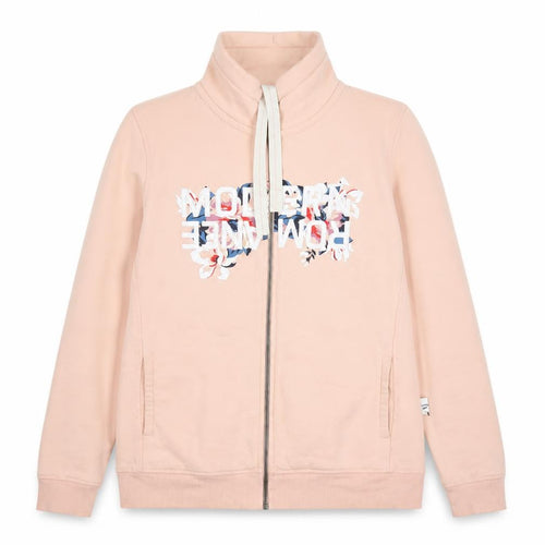 Esmara Women's Pink Full Zip Sweatshirt M Floral Graphic Print