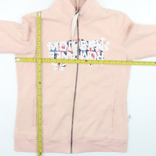 Esmara Women's Pink Full Zip Sweatshirt M Floral Graphic Print