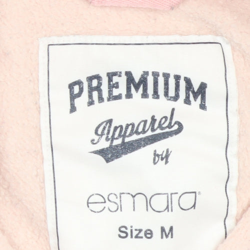 Esmara Women's Pink Full Zip Sweatshirt M Floral Graphic Print