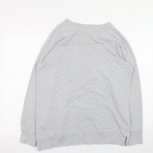 Ivy Park Womens Grey Sequin Logo Pullover Sweatshirt XXS