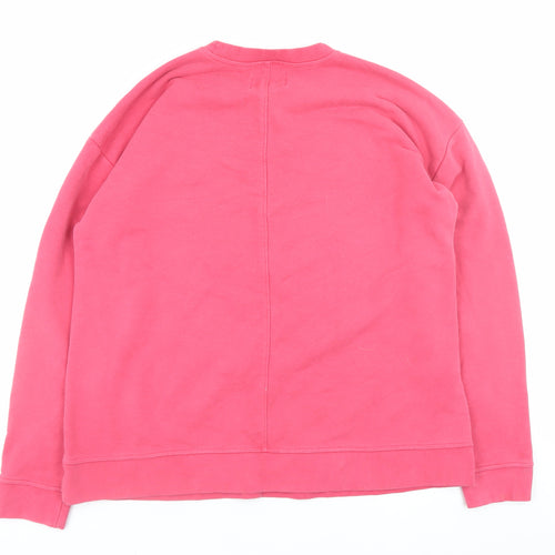 Lands' End Men's Pink Pullover Crew Neck Sweatshirt Size L