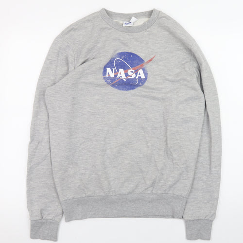 Primark Men's Grey NASA Logo Crew Neck Sweatshirt Size S