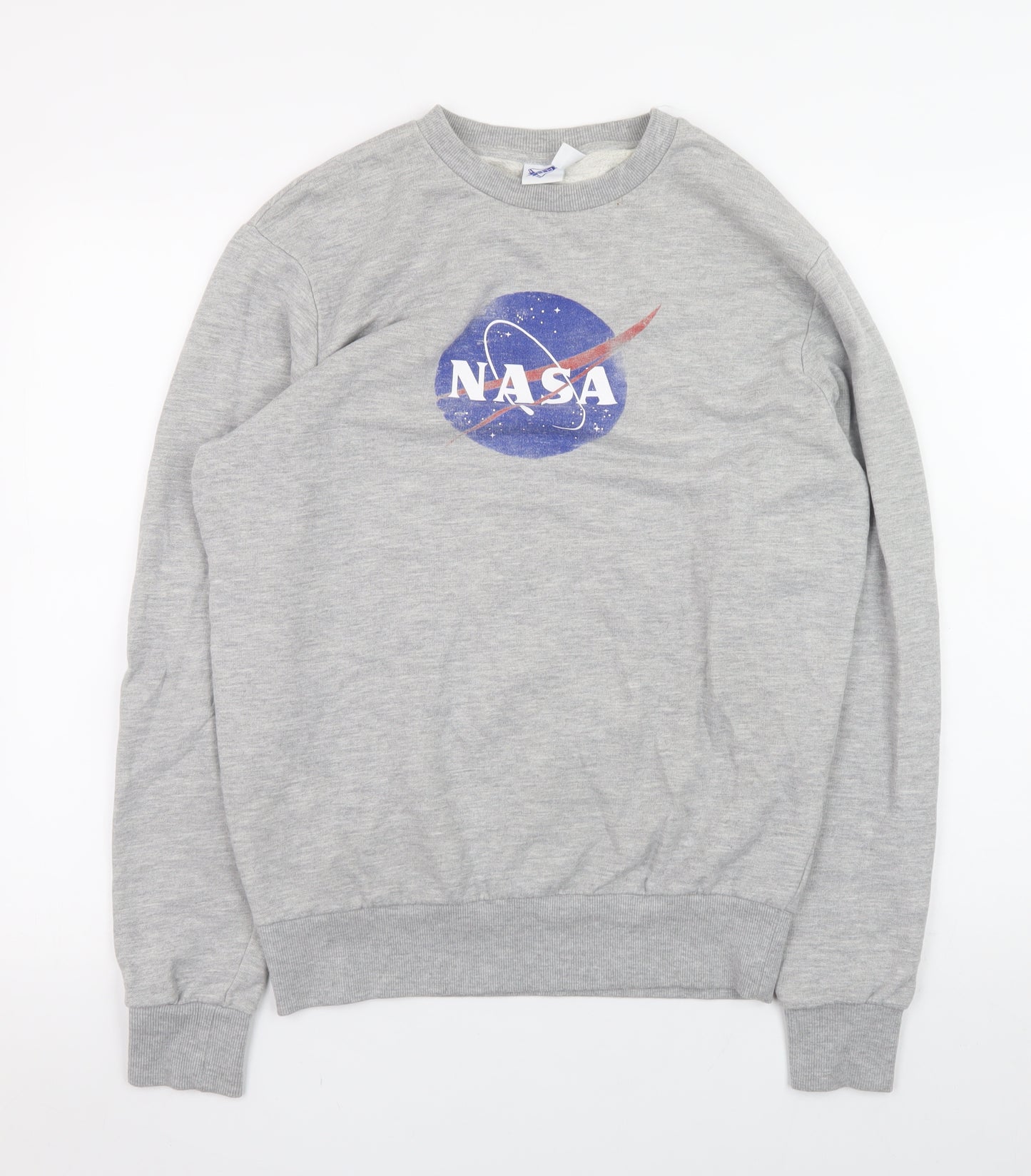 Primark Men's Grey NASA Logo Crew Neck Sweatshirt Size S