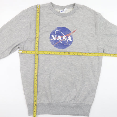 Primark Men's Grey NASA Logo Crew Neck Sweatshirt Size S