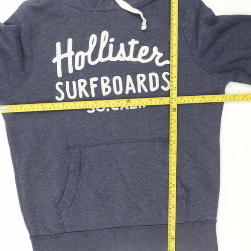 Hollister Men's Blue Pullover Hoodie Surfboards So Cal M