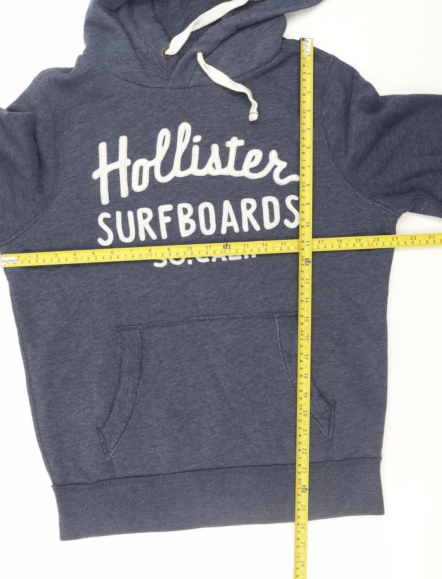 Hollister Men's Blue Pullover Hoodie Surfboards So Cal M