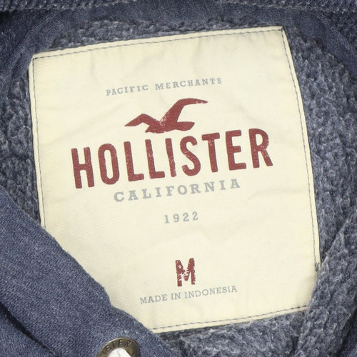 Hollister Men's Blue Pullover Hoodie Surfboards So Cal M