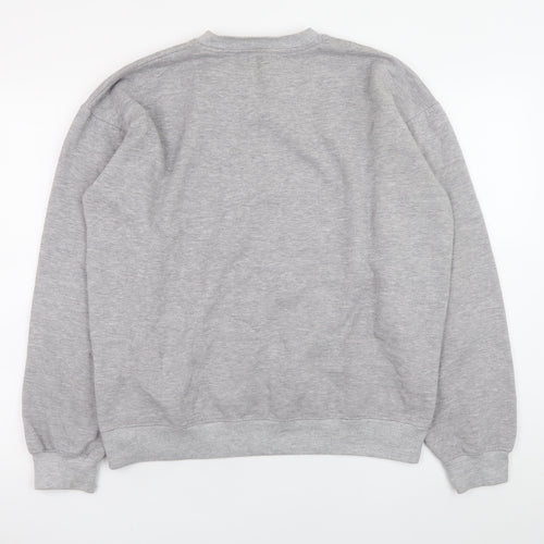 boohooMAN Men's Grey Regular Fit Crew Neck Sweatshirt Size S
