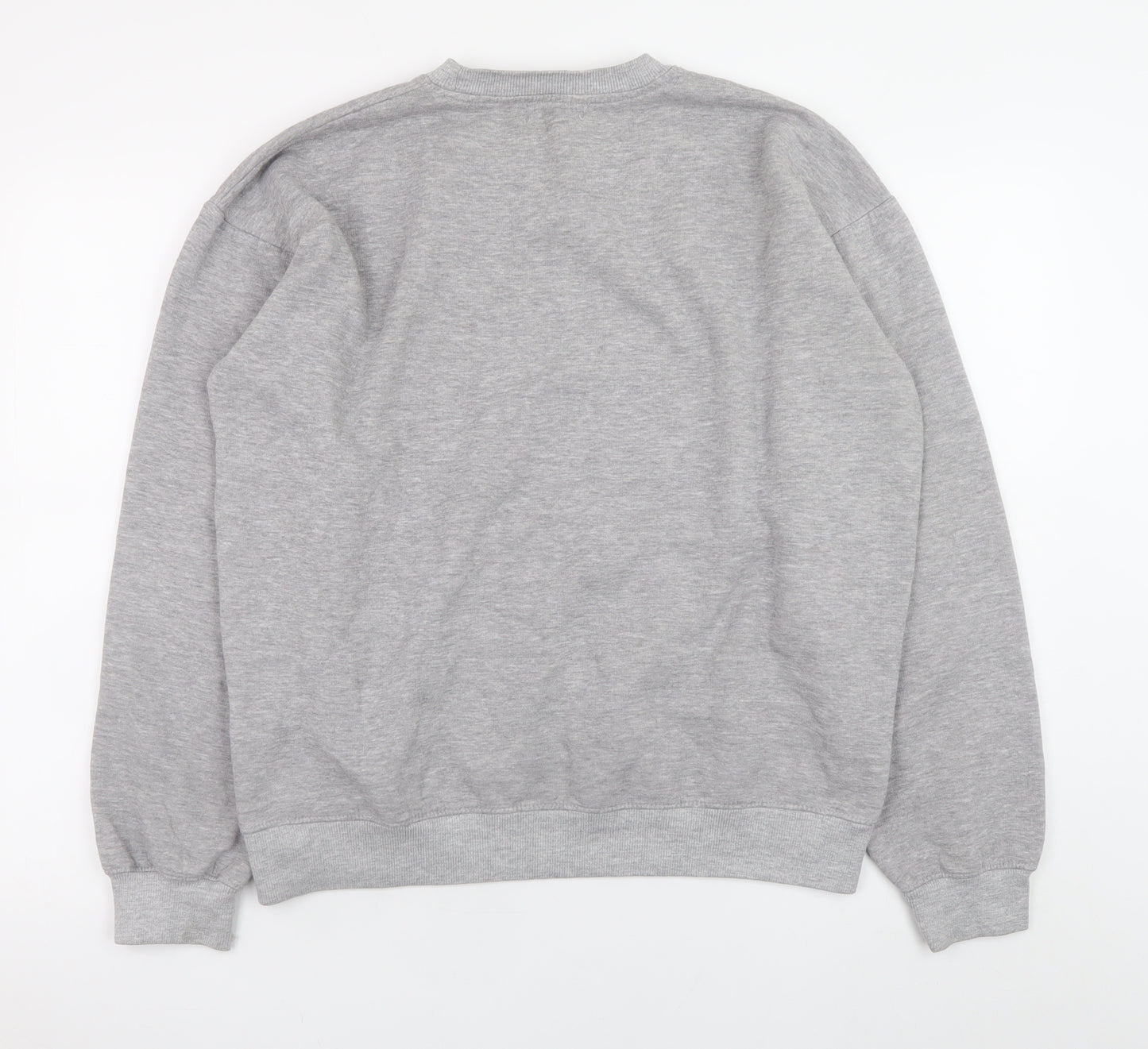 boohooMAN Men's Grey Regular Fit Crew Neck Sweatshirt Size S