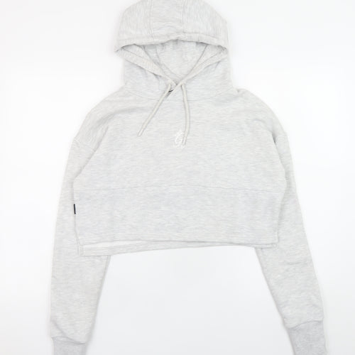 Gym King Women's Grey Cropped Pullover Hoodie Size 12