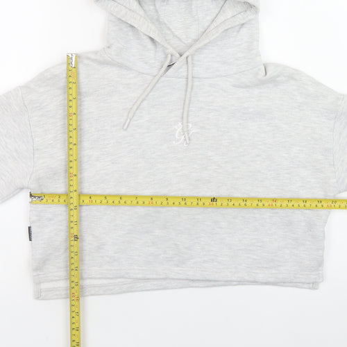 Gym King Women's Grey Cropped Pullover Hoodie Size 12