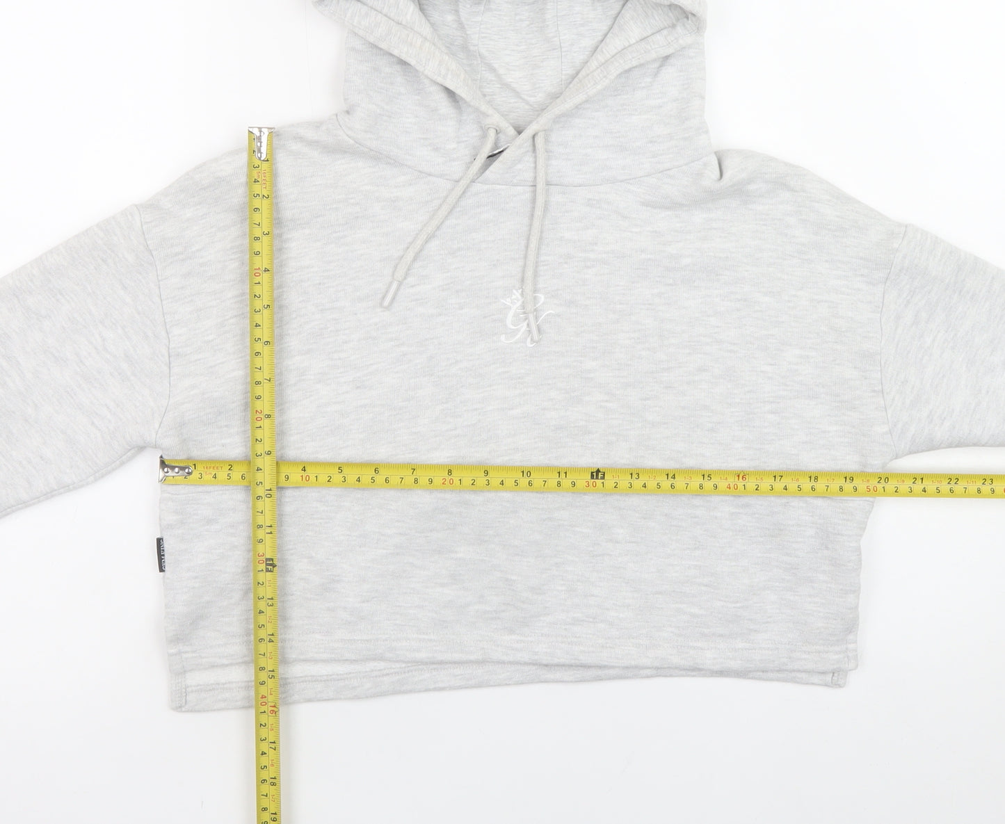 Gym King Women's Grey Cropped Pullover Hoodie Size 12