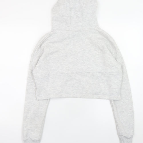 Gym King Women's Grey Cropped Pullover Hoodie Size 12