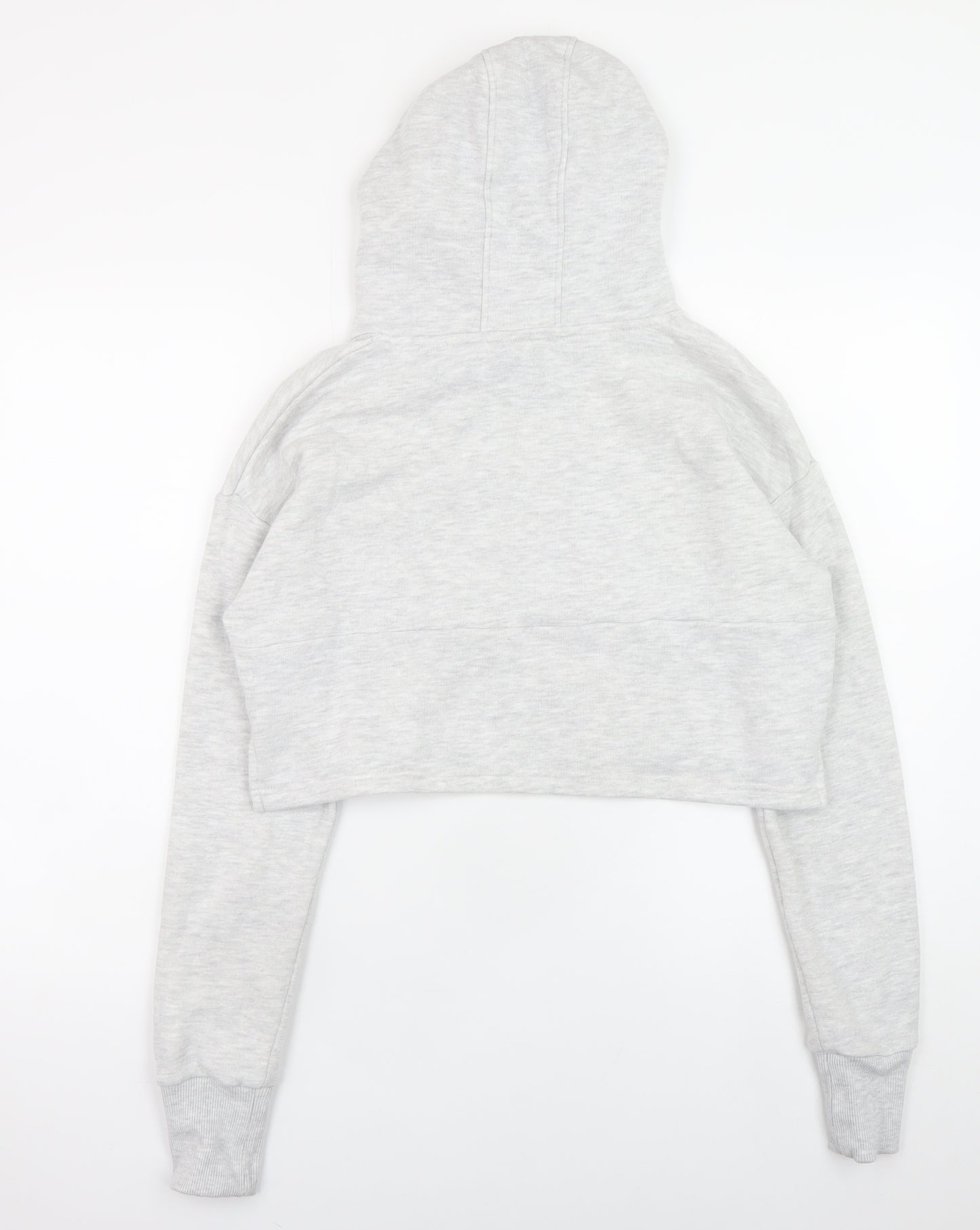 Gym King Women's Grey Cropped Pullover Hoodie Size 12