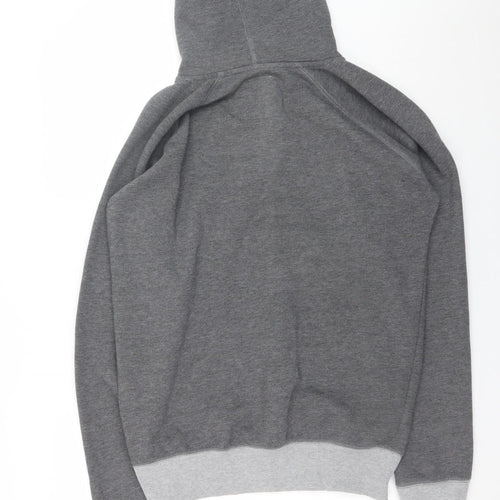 Brookhaven Mens Grey Henley Hoodie Large