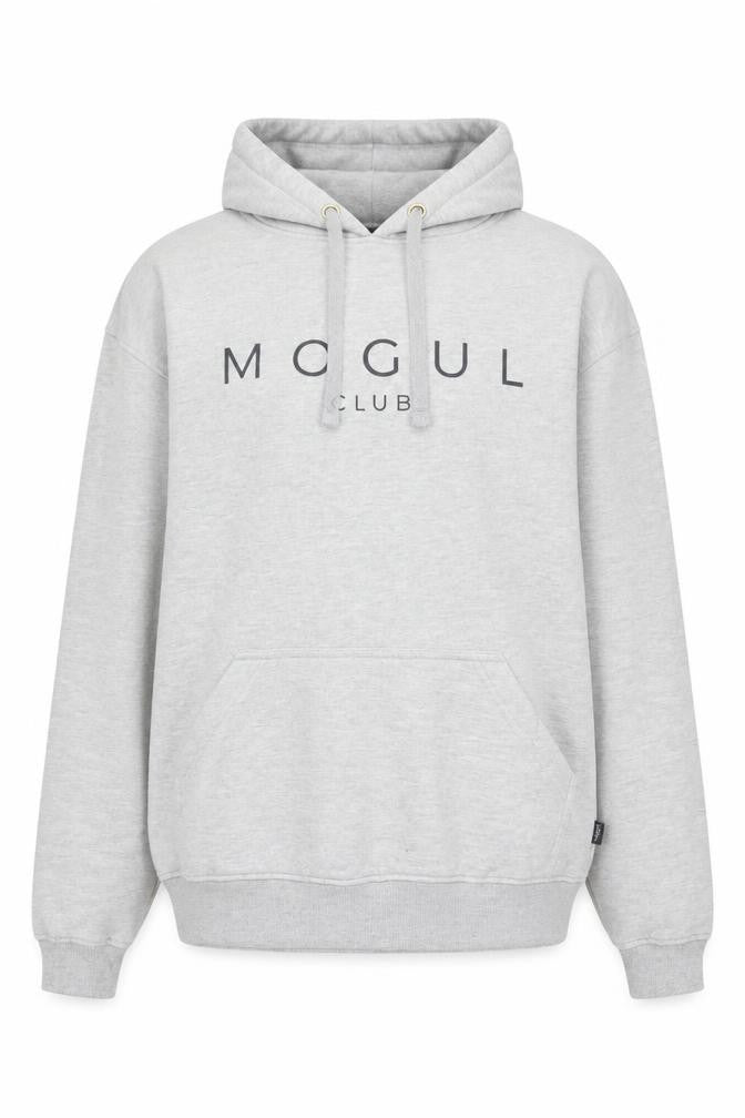 Mogul Club Mens Grey Pullover Hoodie L Regular Fit Fleece Logo