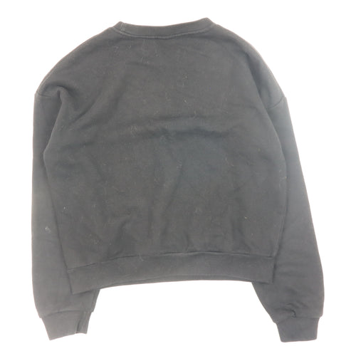 Pull&Bear Womens Black Small Crew Neck Pullover Sweatshirt