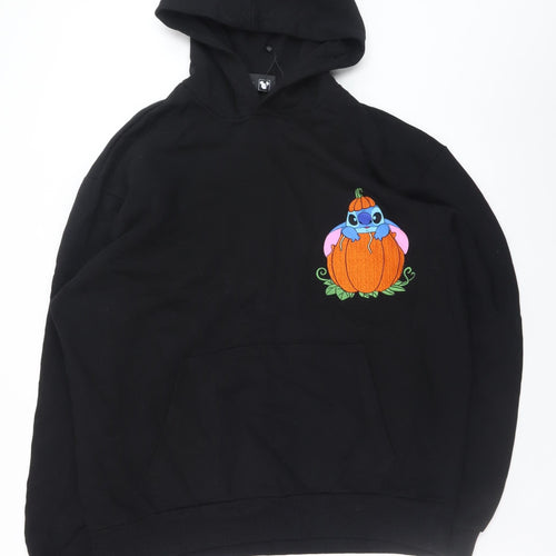 Disney ASOS Black L Women's Hoodie Stitch Halloween Graphic Cotton