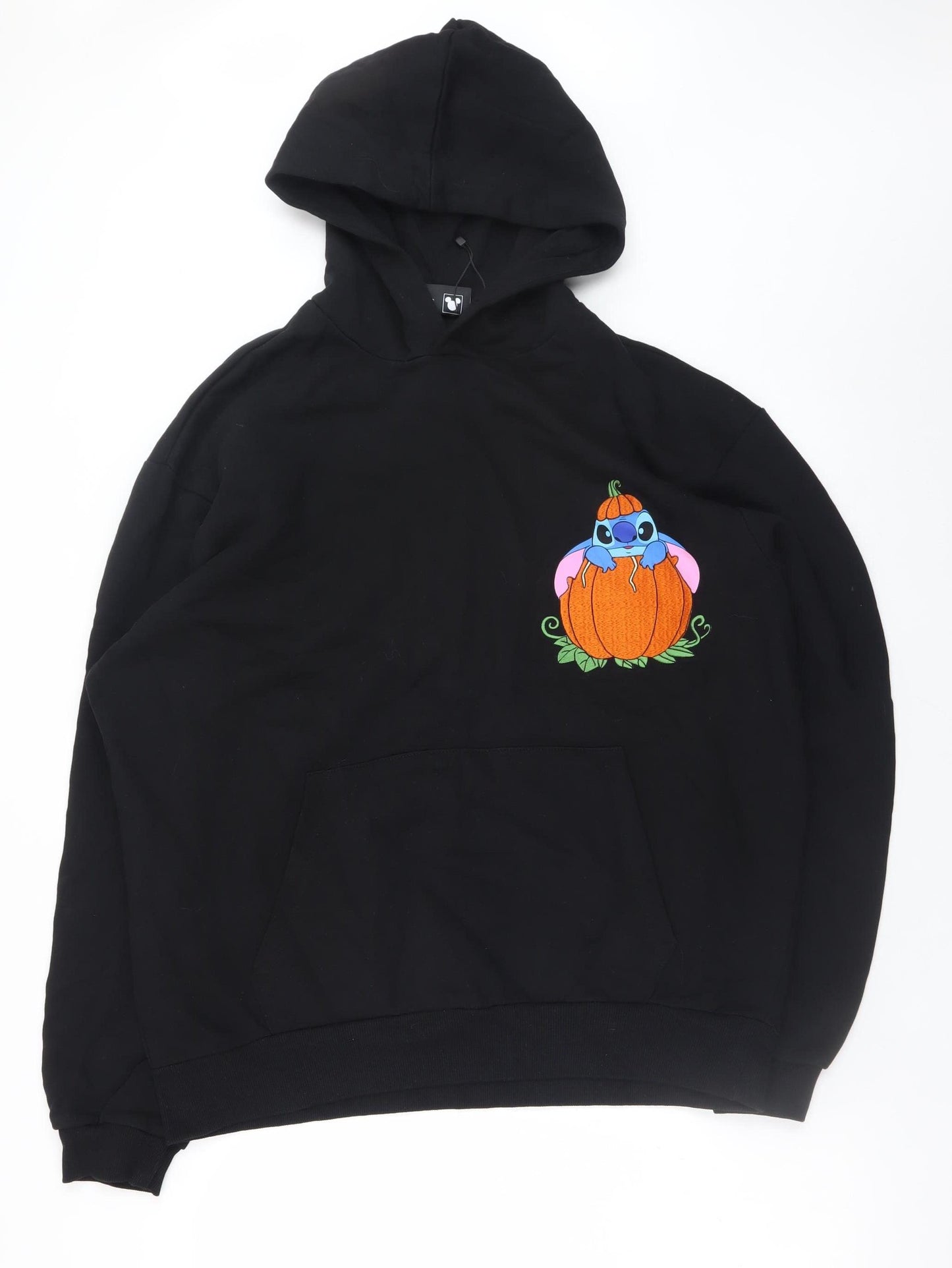 Disney ASOS Black L Women's Hoodie Stitch Halloween Graphic Cotton