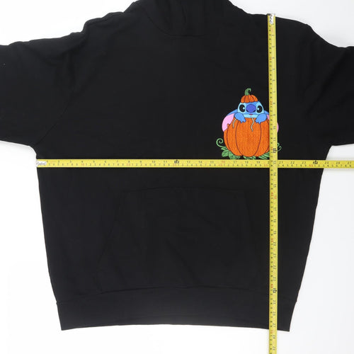 Disney ASOS Black L Women's Hoodie Stitch Halloween Graphic Cotton