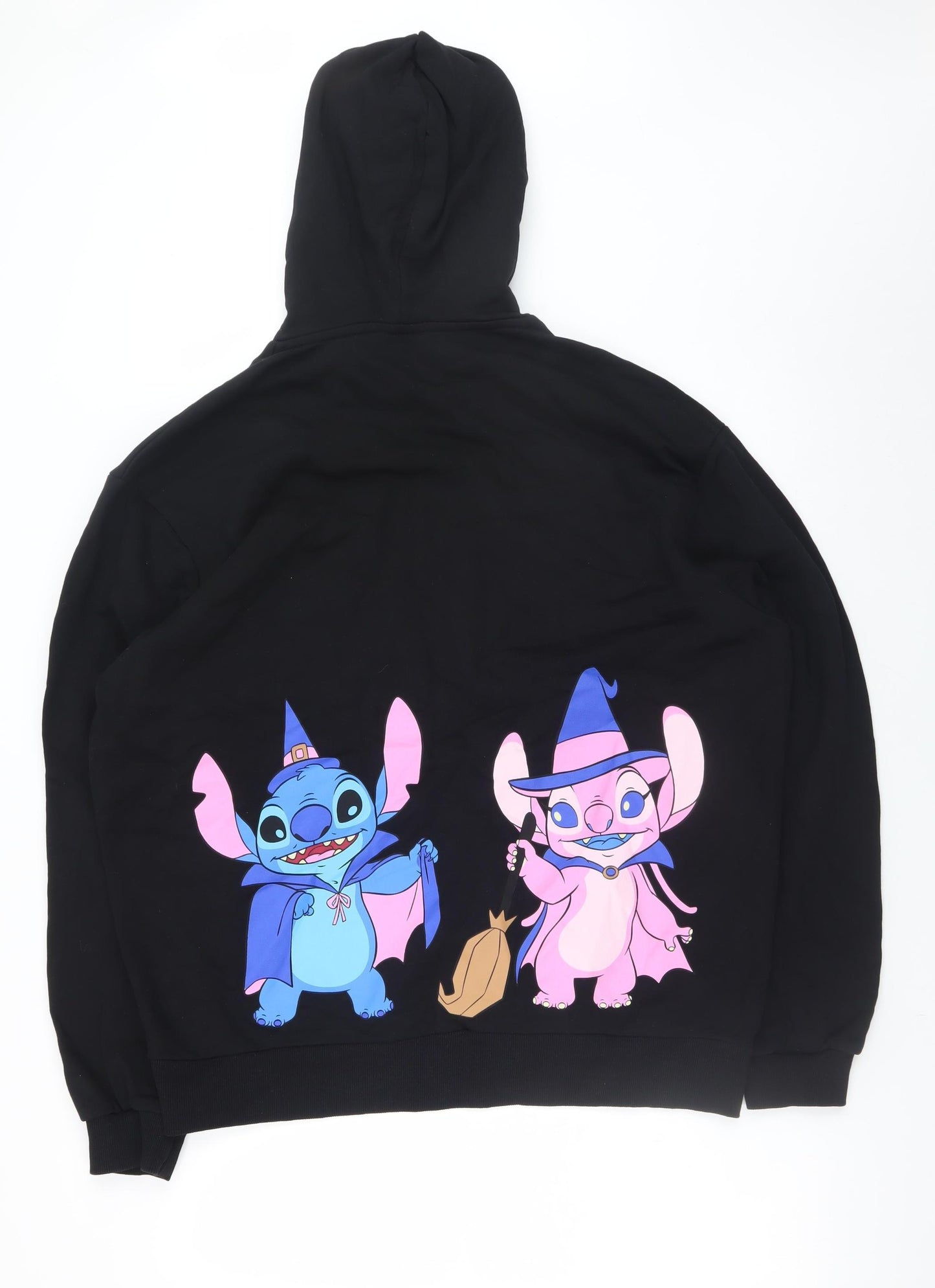 Disney ASOS Black L Women's Hoodie Stitch Halloween Graphic Cotton