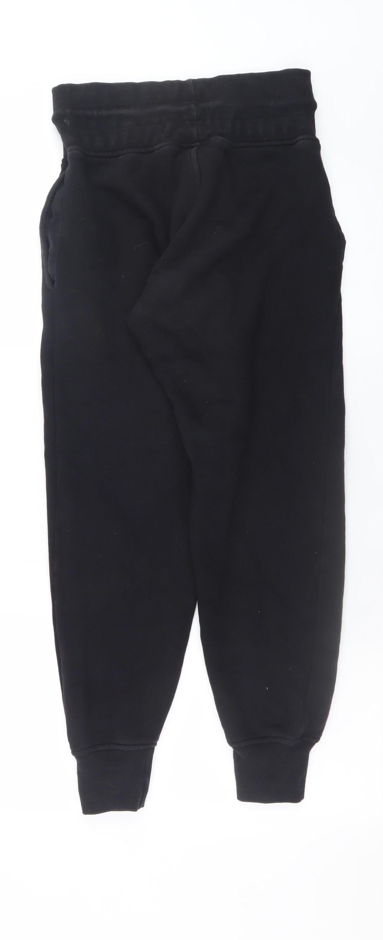 Fórena Mens Black Jogger Sweatpants S Regular Fit Fleece Cuffed