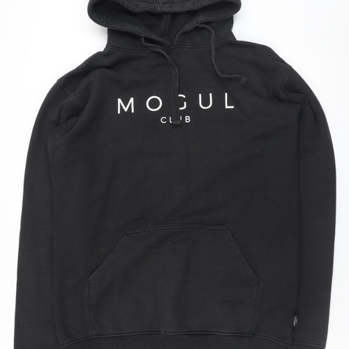 Mogul Club Men's Black Pullover Hoodie L Regular Fit Fleece