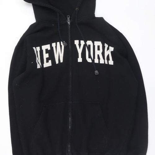 CH Apparel Men's Black Full Zip New York Hoodie Size S