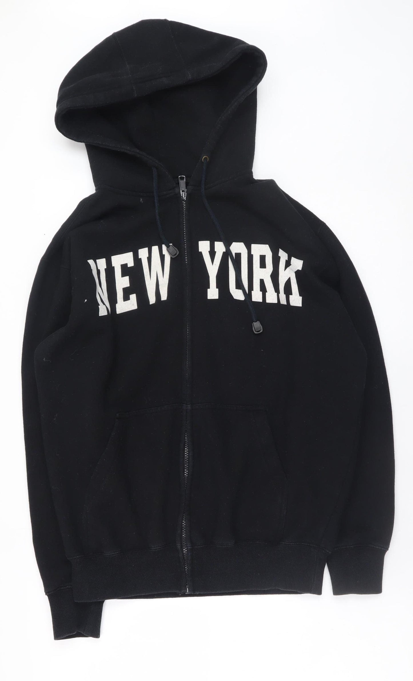 CH Apparel Men's Black Full Zip New York Hoodie Size S