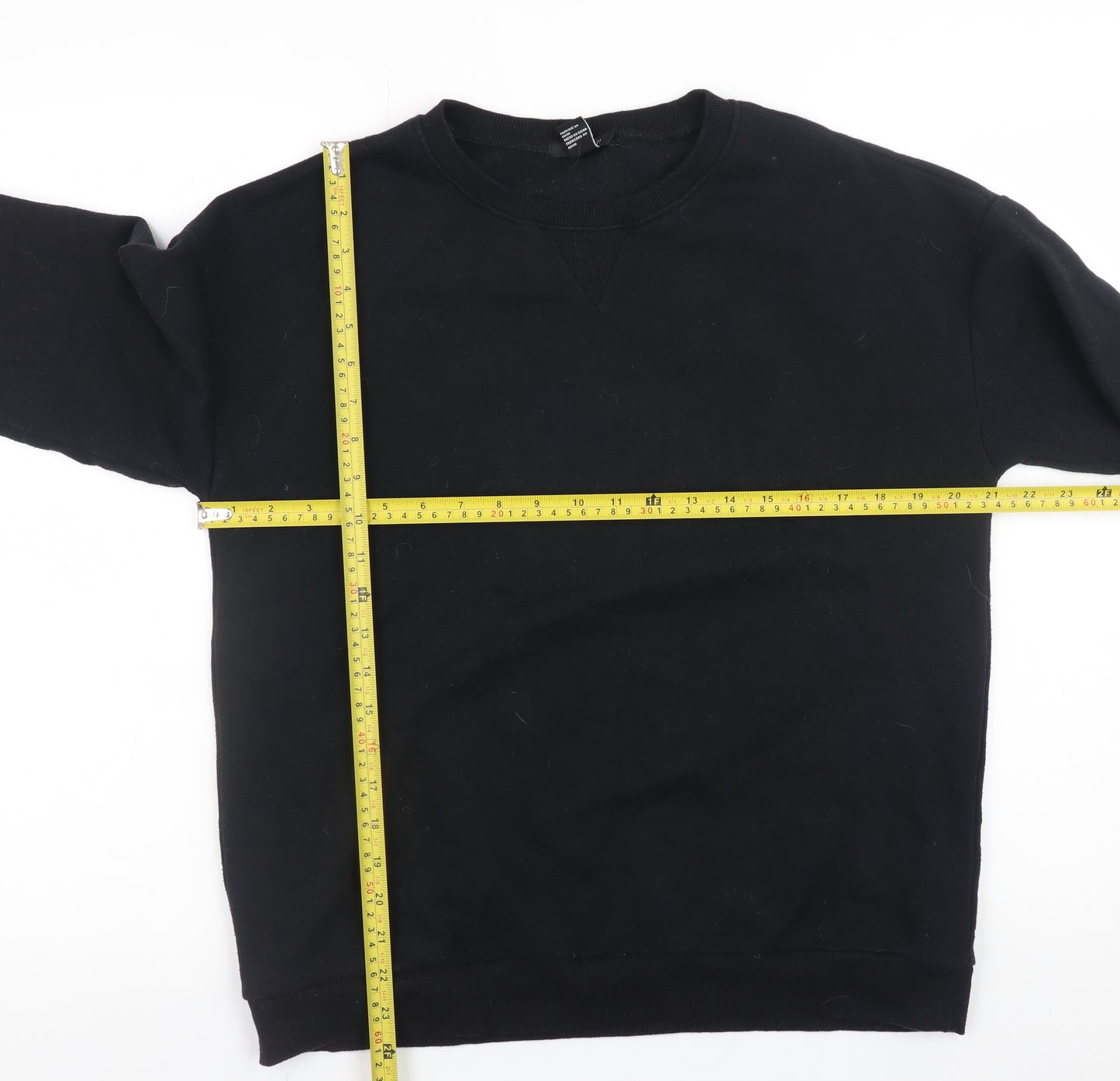 Forever 21 Mens Black Crew Neck Pullover Sweatshirt Size S