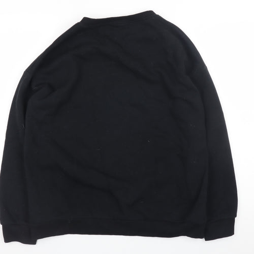 Forever 21 Mens Black Crew Neck Pullover Sweatshirt Size S