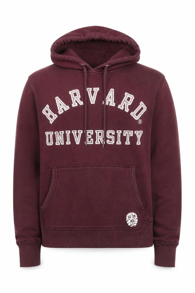 Front view of L.O.G.G. Men’s Red Harvard University Pullover Hoodie, size S