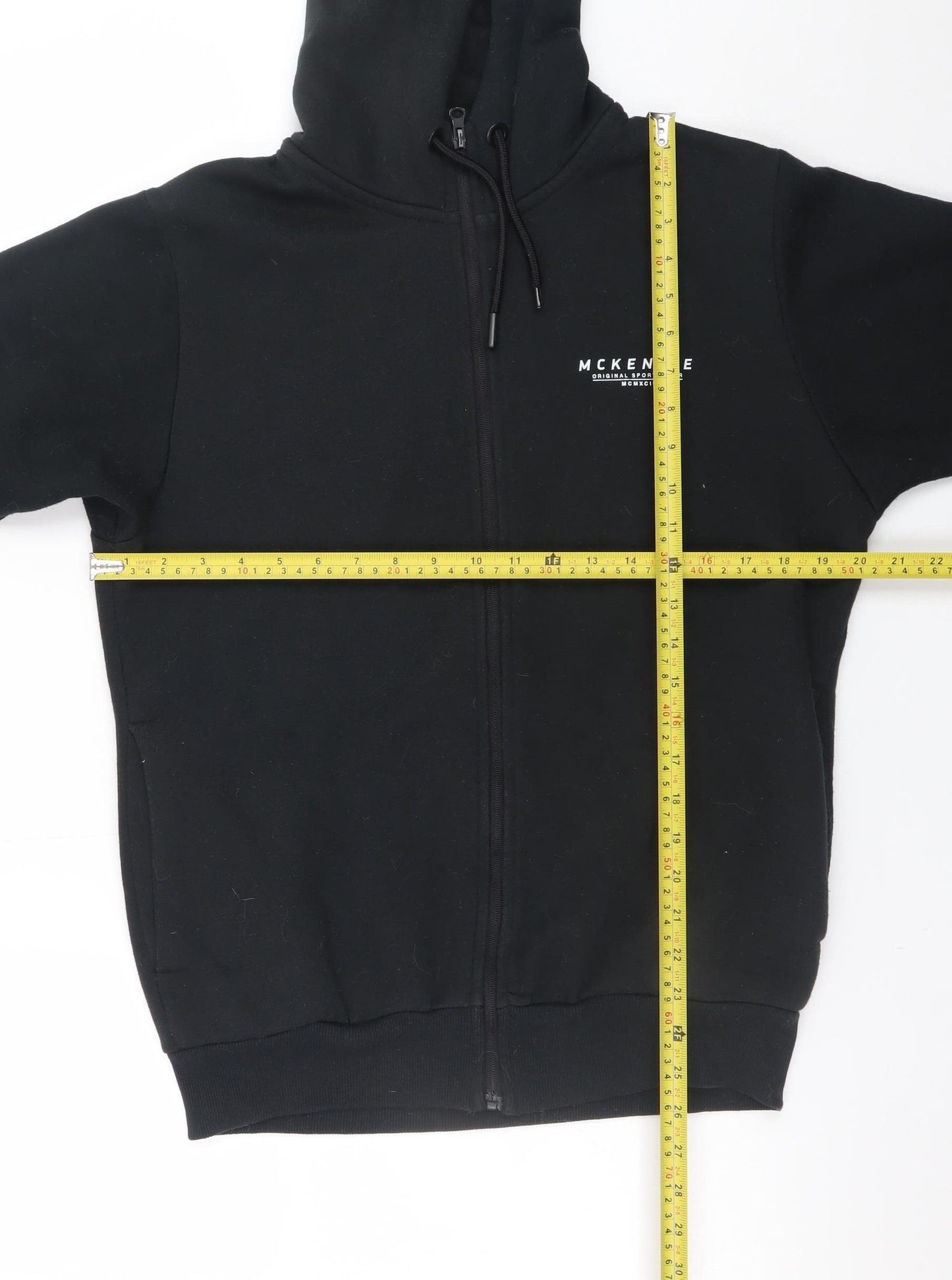 McKenzie Men's Black Full Zip Hoodie Size M