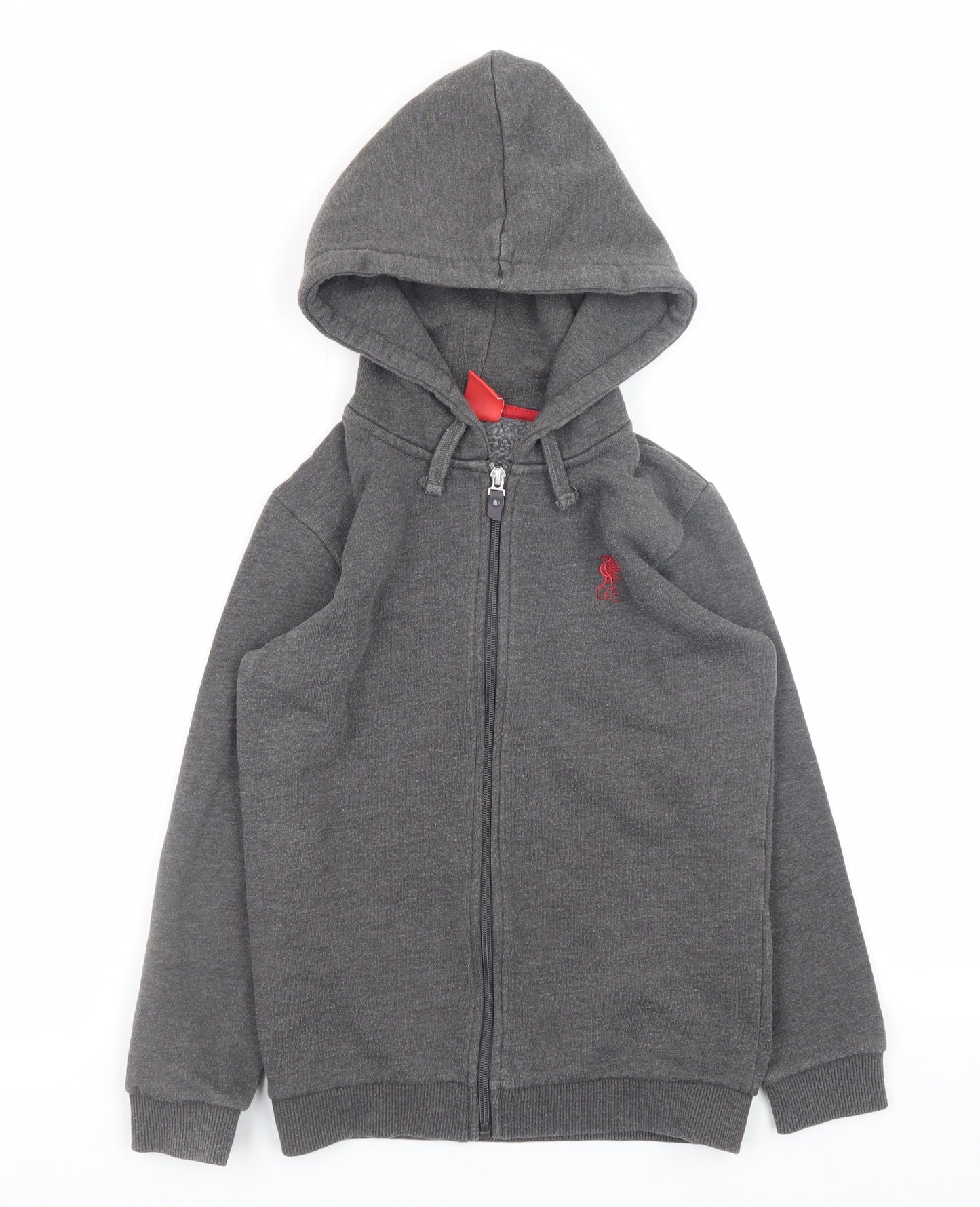 LFC Boys Grey Full Zip Hoodie 9-10 Years Cotton Blend Hooded Sweatshirt