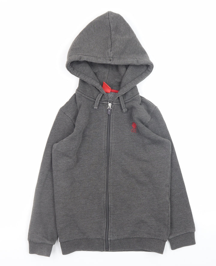 LFC Boys Grey Full Zip Hoodie 9-10 Years Cotton Blend Hooded Sweatshirt