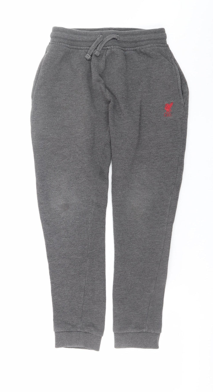 L.F.C. Boys Grey Jogger Trousers 9-10 Years Elastic Waist Fleece Sweatpants