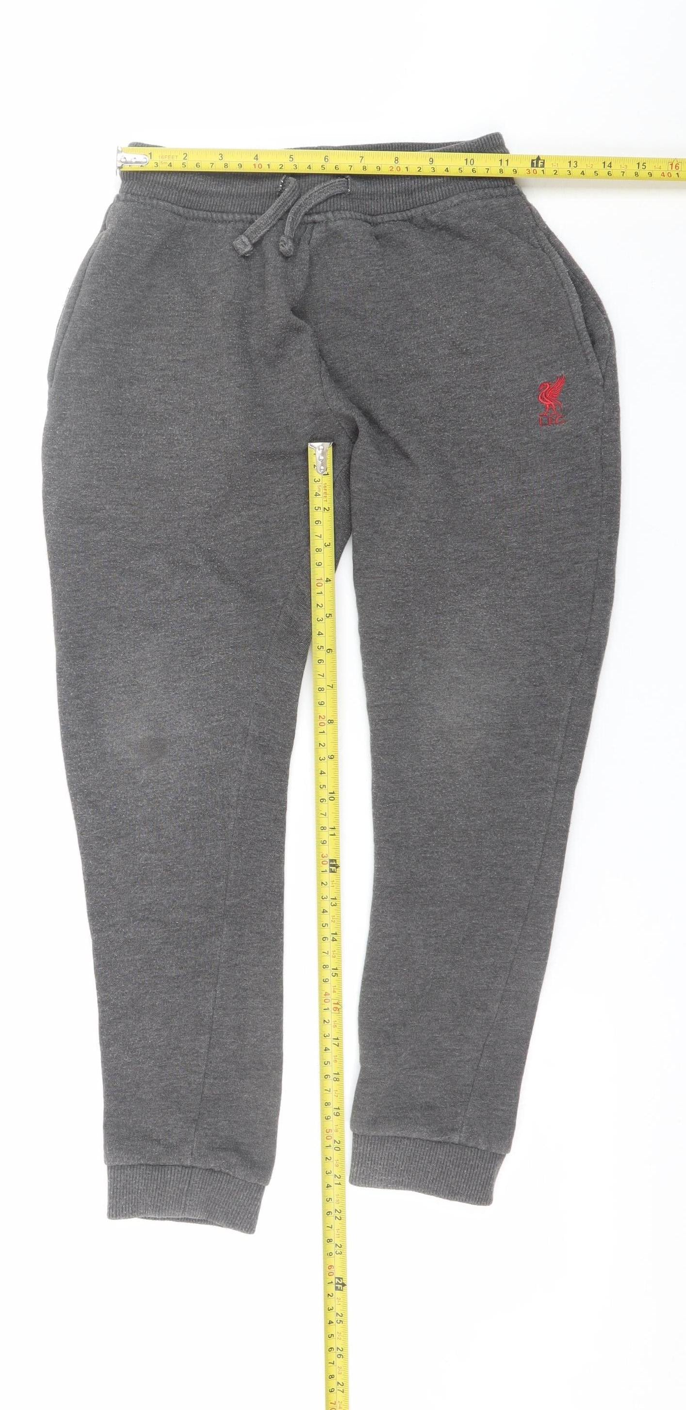 L.F.C. Boys Grey Jogger Trousers 9-10 Years Elastic Waist Fleece Sweatpants