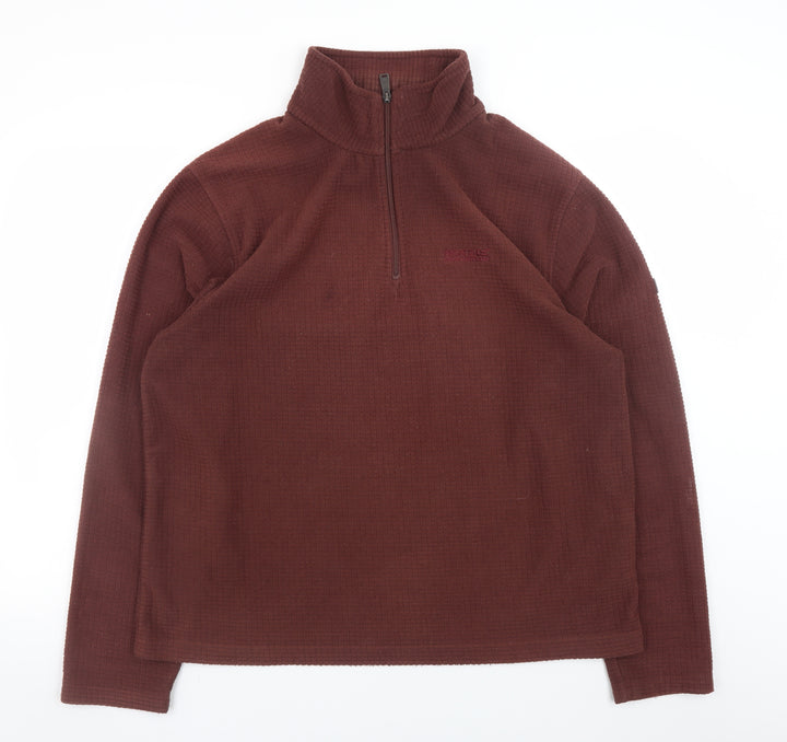 Regatta Mens Brown 1/2 Zip Fleece Sweatshirt XL Outdoor Pullover
