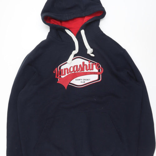Kukri Mens Blue Lancashire County Cricket Club Pullover Hoodie Large