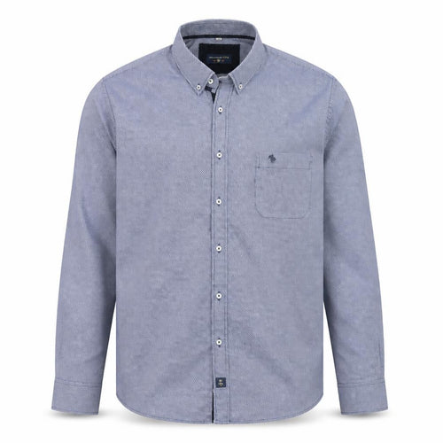 Creaciones GPA Men’s Blue Geometric Button-Down Long Sleeve Shirt Size L