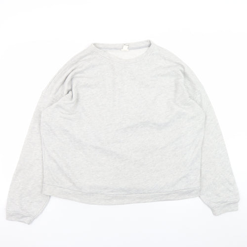 River Island Women’s Grey Pullover Sweatshirt M Cotton Blend