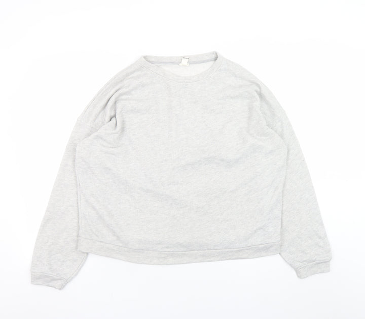 River Island Women’s Grey Pullover Sweatshirt M Cotton Blend