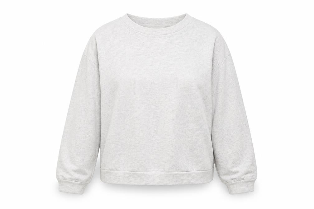 Front view of River Island Women’s Grey Pullover Sweatshirt M Cotton Blend