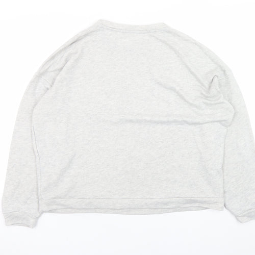 River Island Women’s Grey Pullover Sweatshirt M Cotton Blend