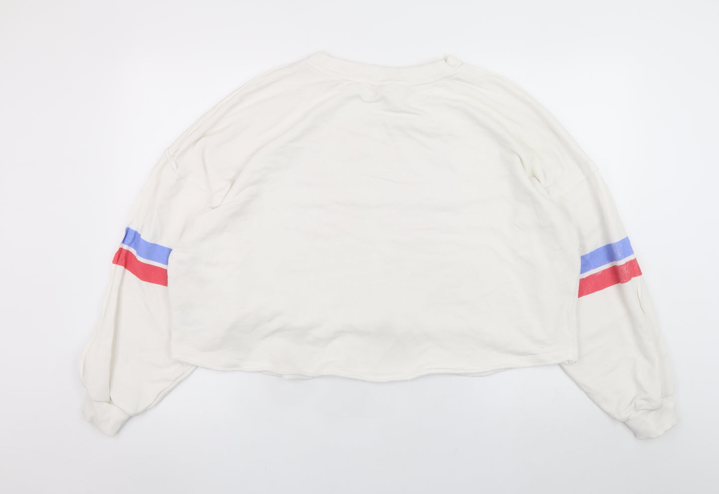 River Island Women's White Relaxed Fit New York 82 Sweatshirt Size M