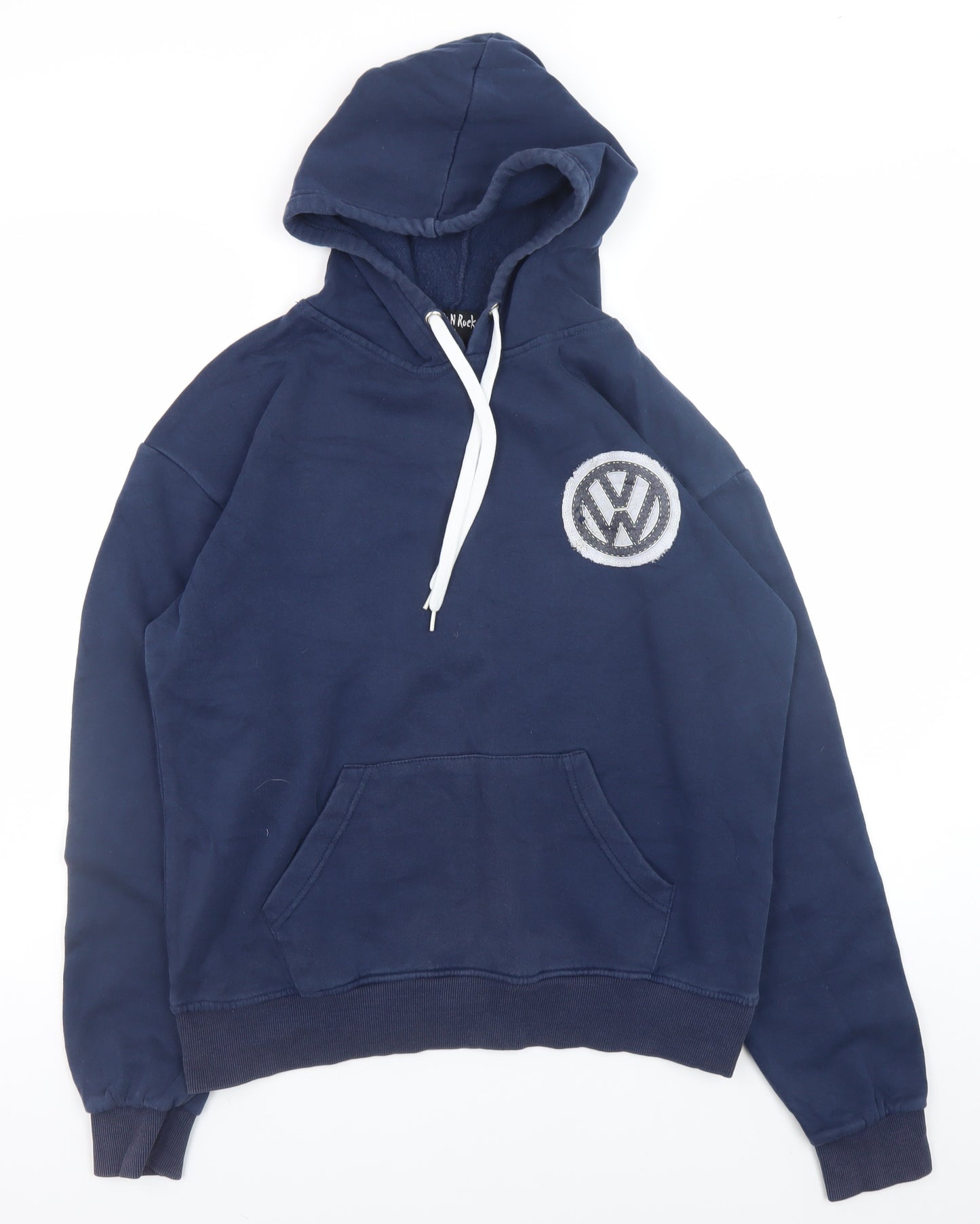 Rock N Rock Men’s Blue Pullover Hoodie VW Garage Logo Size S