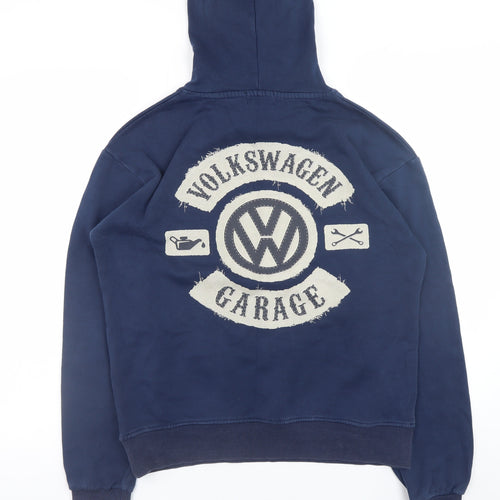 Rock N Rock Men’s Blue Pullover Hoodie VW Garage Logo Size S