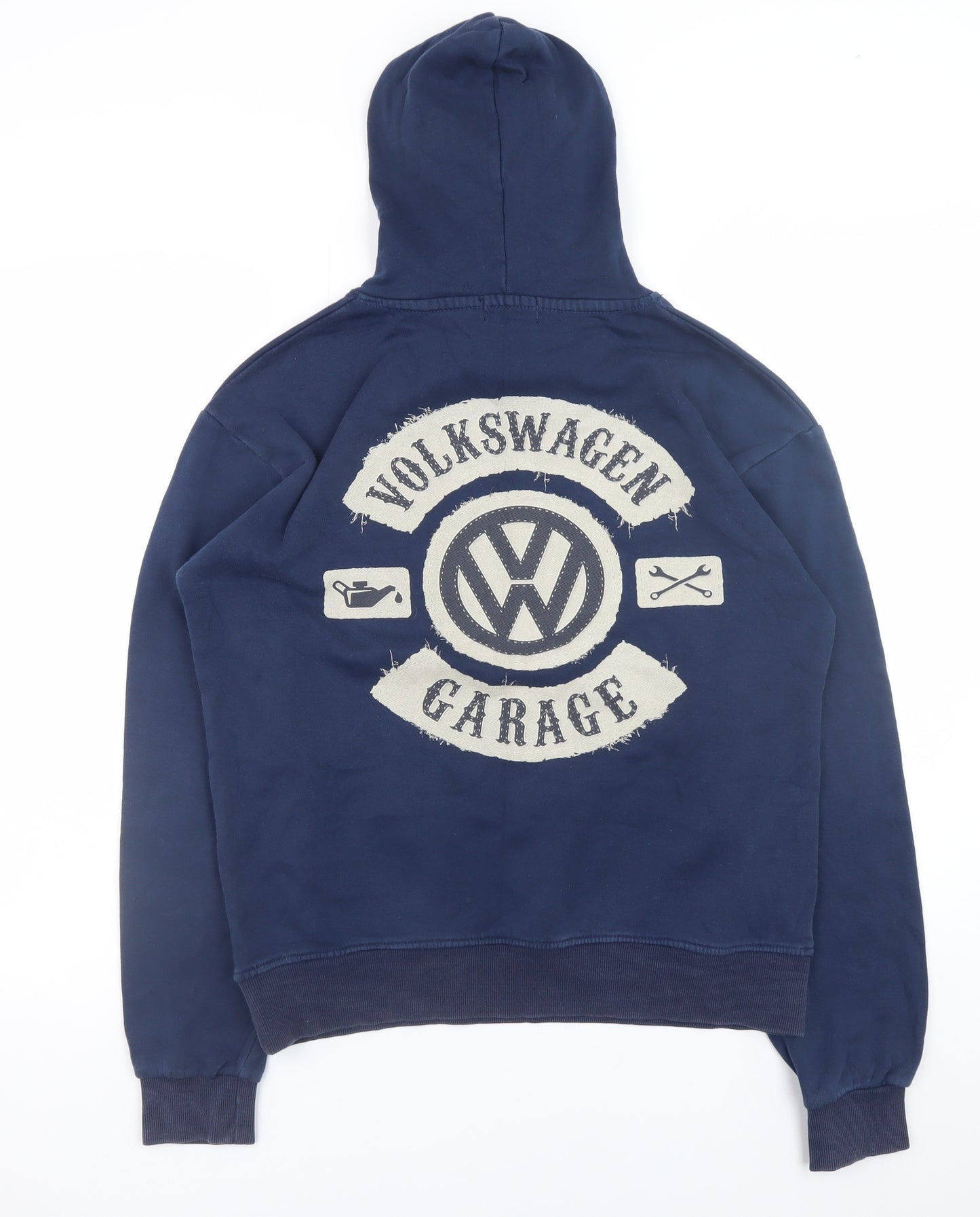Rock N Rock Men’s Blue Pullover Hoodie VW Garage Logo Size S