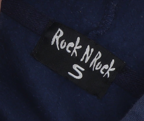 Rock N Rock Men’s Blue Pullover Hoodie VW Garage Logo Size S